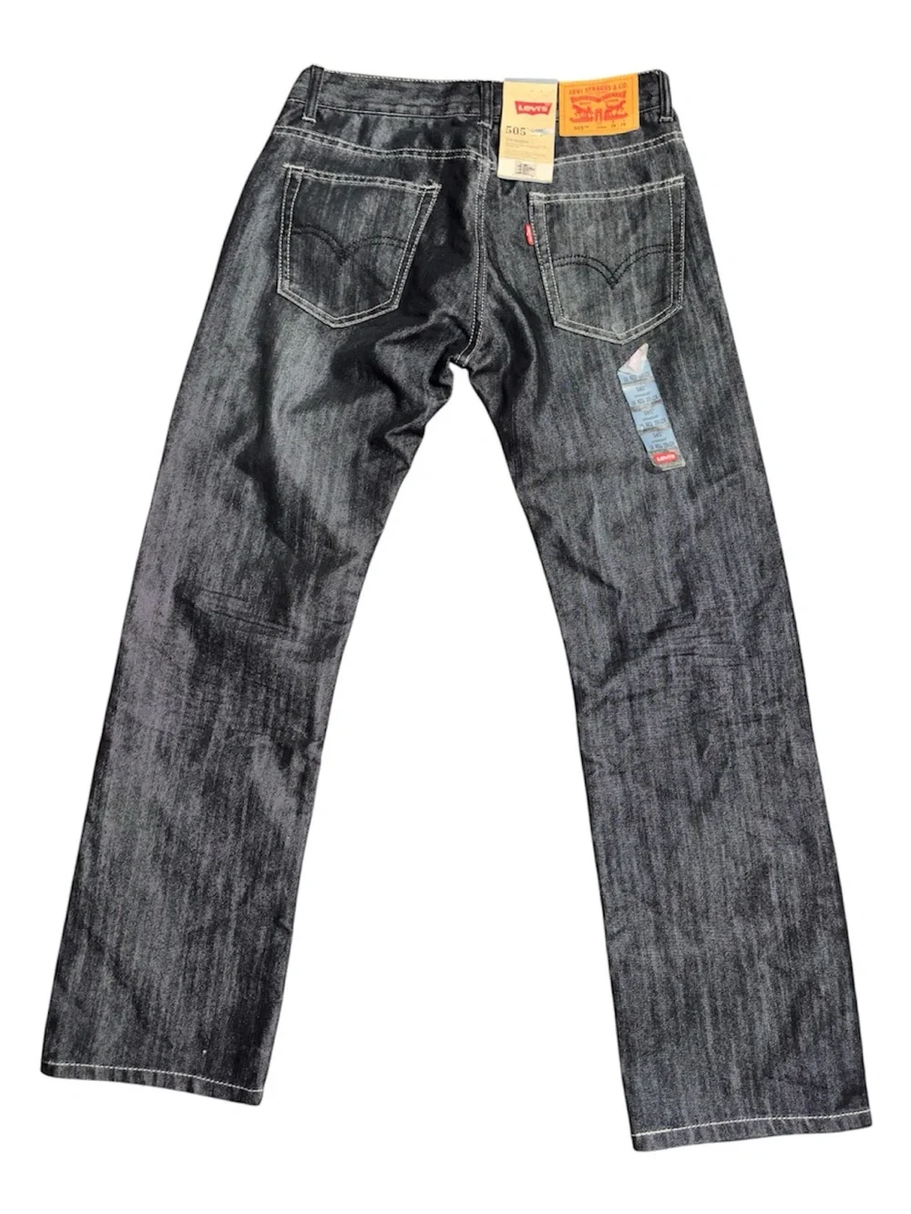Levi's 505 Straight Fit Jeans Dark Blue Wash Denim 28x28 NWT